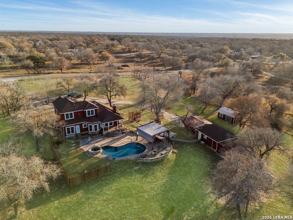422 Arbor View Adkins, TX 78101 - Photo 25 of 29 an aerial view of a house with a lake view