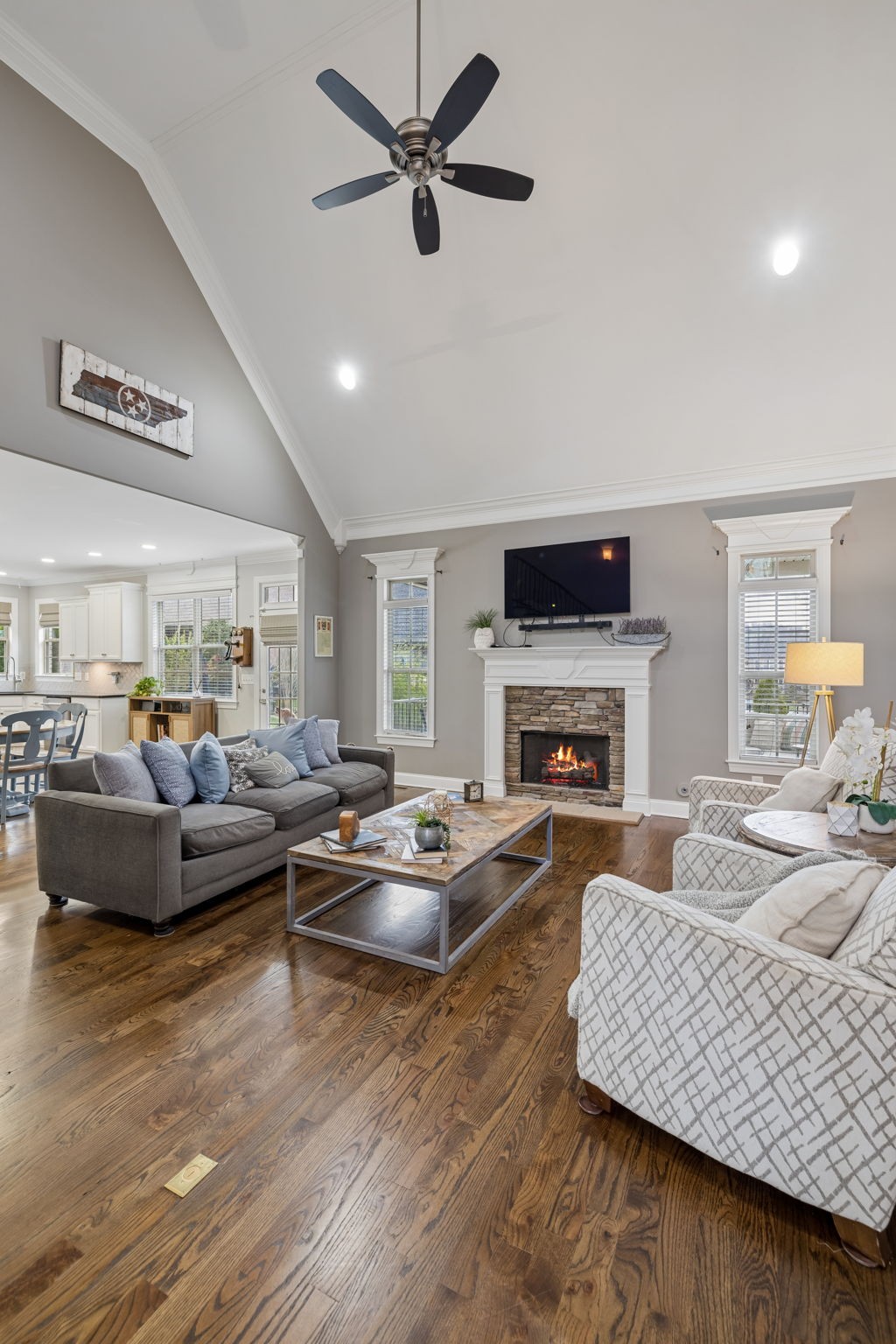7005 Salmon Run Spring Hill, TN 37174 - Photo 25 of 85 a living room with furniture fireplace and a large window