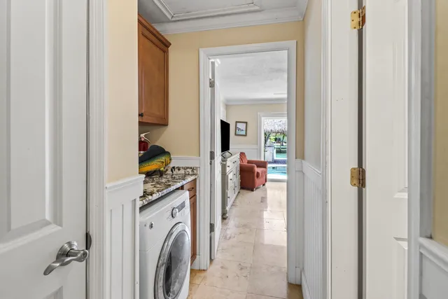 a view of a two chairs in the patio