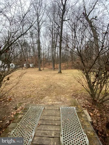 a view of backyard of house