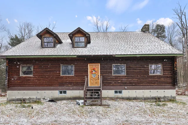 a front view of a house