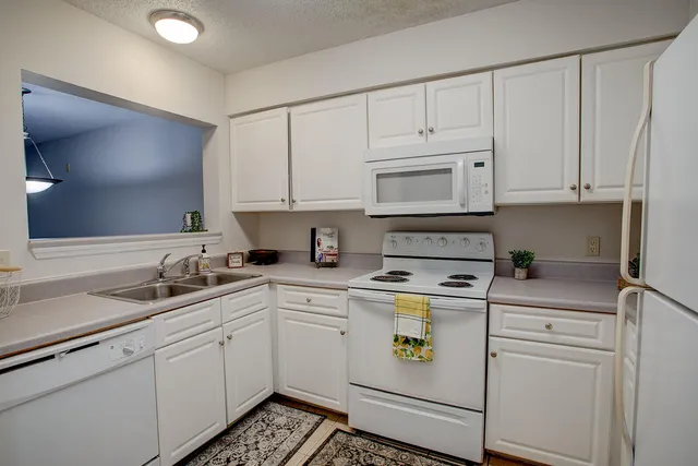 en empty room with windows and ceiling fan