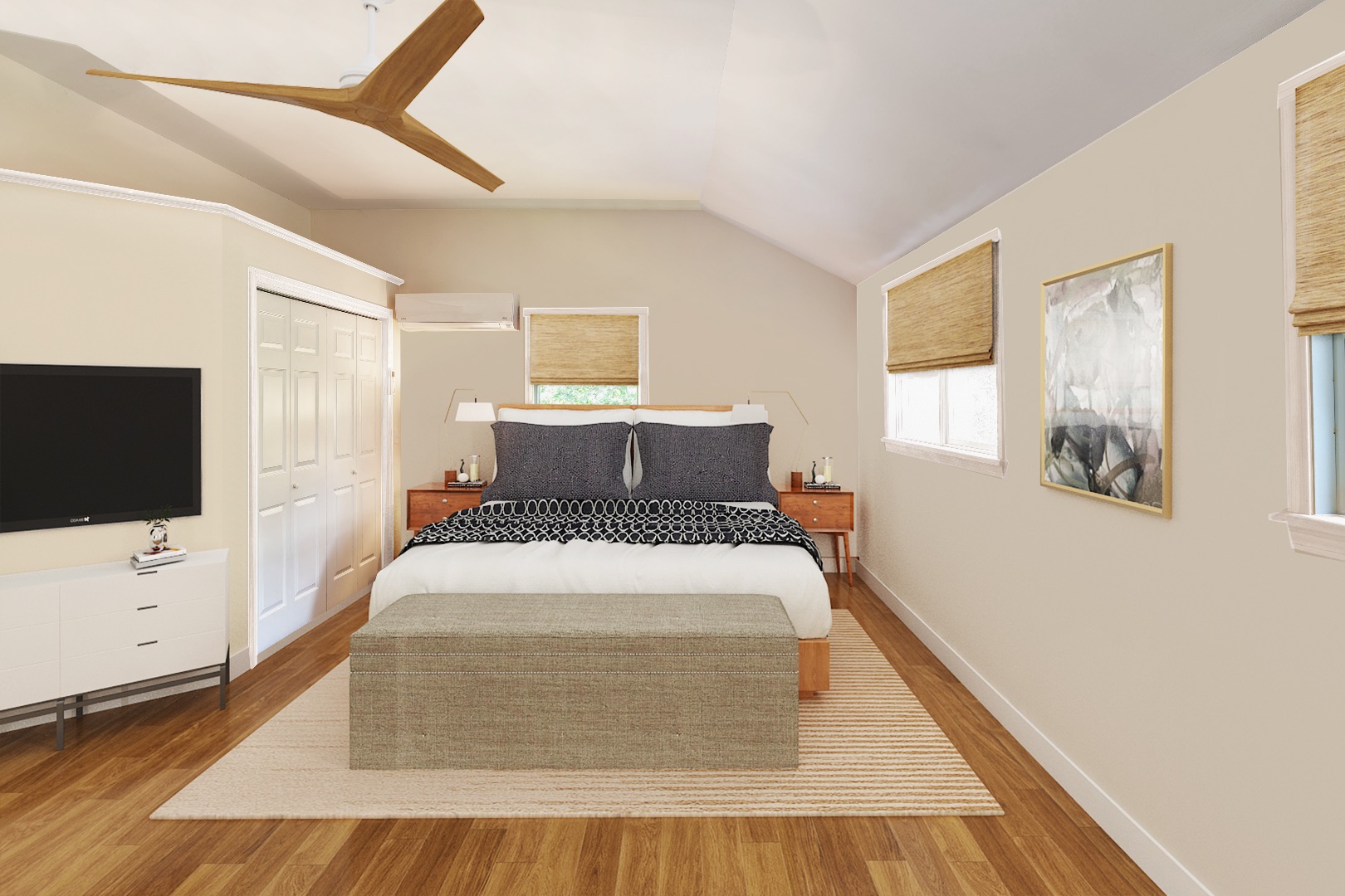 18 Cormorant Circle Edgartown, MA 02539 - Photo 11 of 42 a bedroom with a bed and a flat screen tv