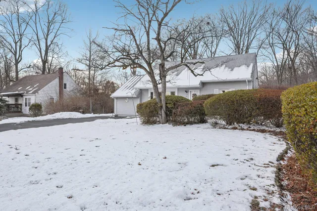 a street view covered with snow