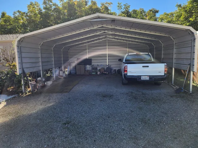 a view of a car garage