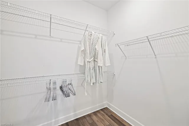 a view of walk in closet with window