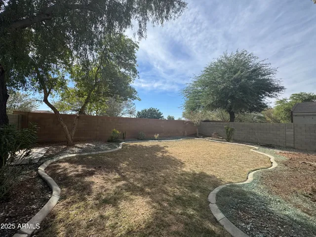 a backyard of a house