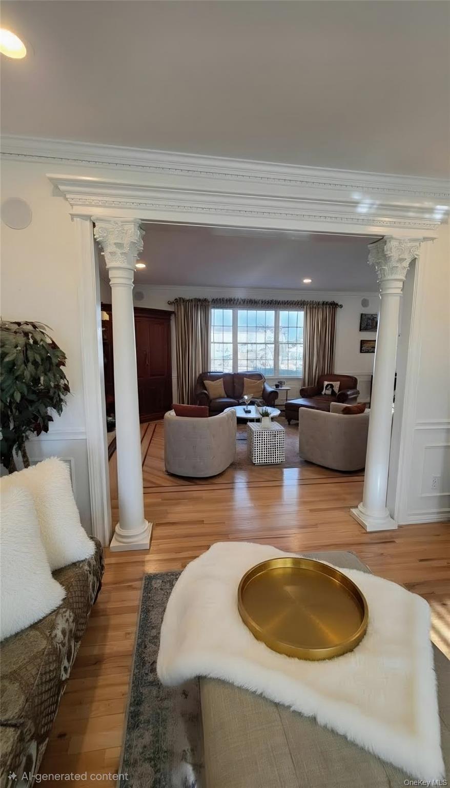 185 West Islip Road West Islip, NY 11795 - Photo 20 of 50 Gorgeous high end classic pillared entry to Family Room from huge Formal Living Room!