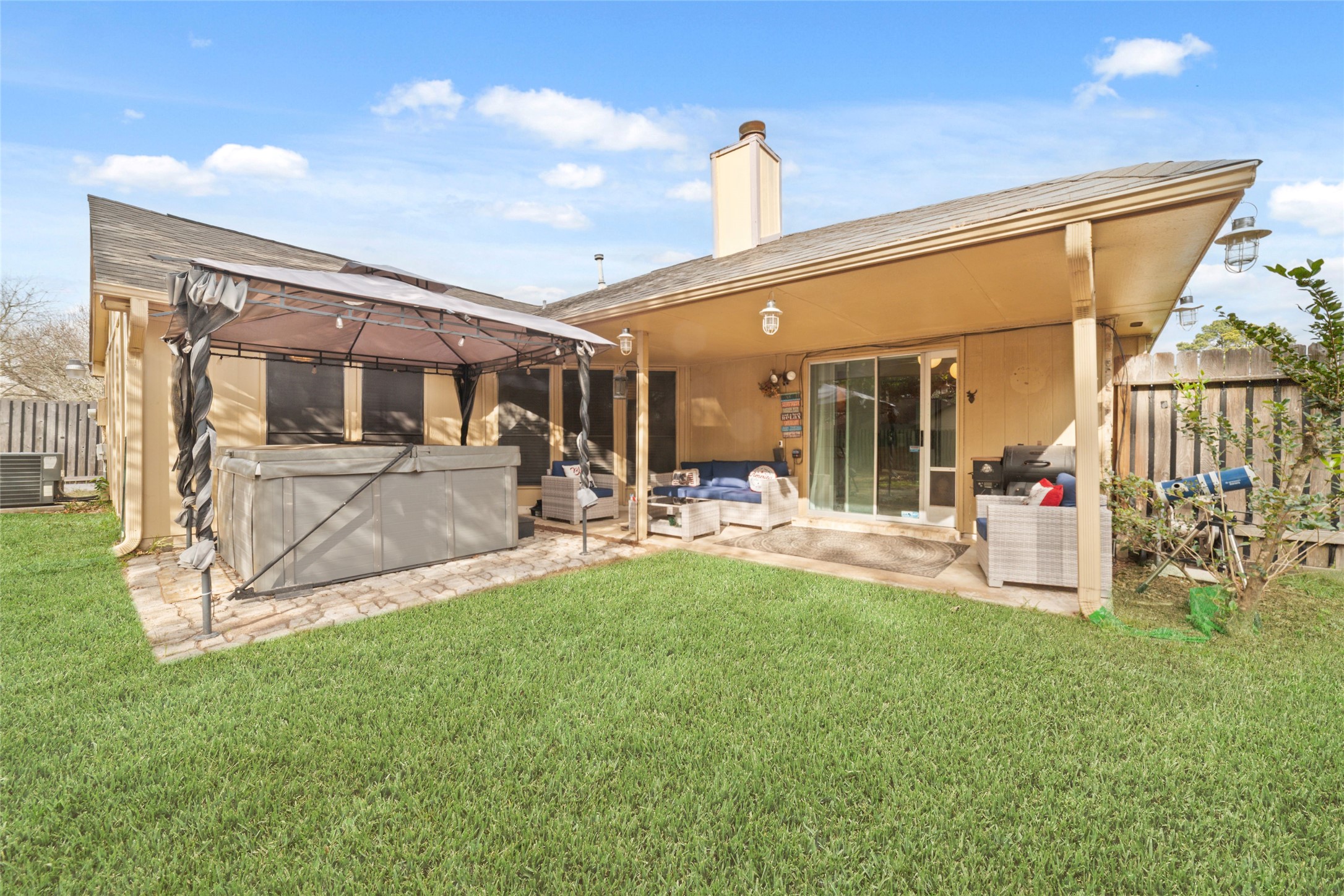 3315 Haydee Road Spring, TX 77388 - Photo 27 of 29 a view of a house with a backyard and sitting area
