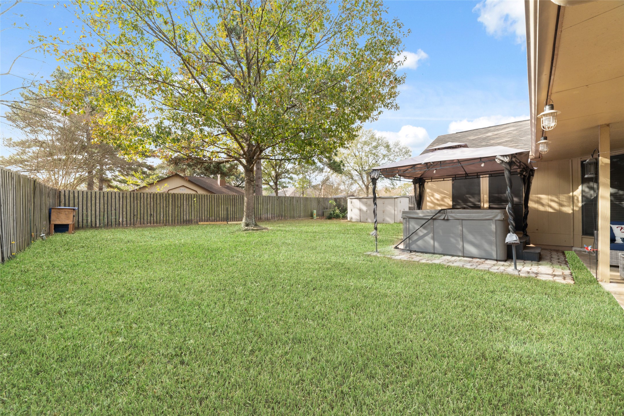 3315 Haydee Road Spring, TX 77388 - Photo 28 of 29 a view of a house with backyard and a tree