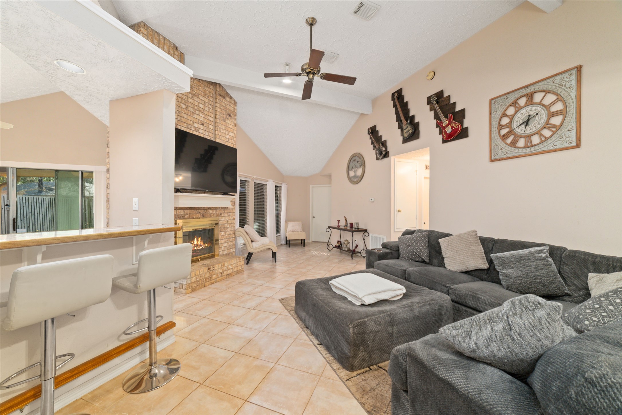 3315 Haydee Road Spring, TX 77388 - Photo 5 of 29 a living room with furniture and a flat screen tv