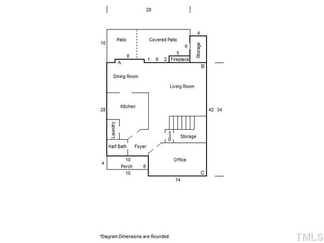 111 Shady Spring Place Durham, NC 27713 - Photo 22 of 23 1st Floor Plan