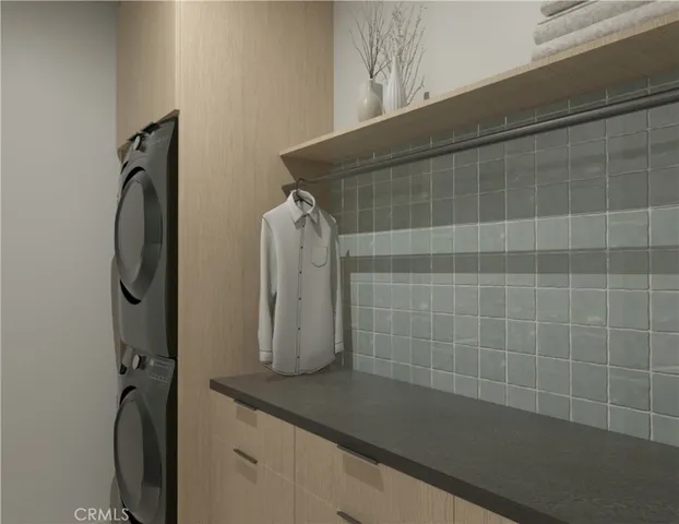 a bathroom with a granite countertop shower