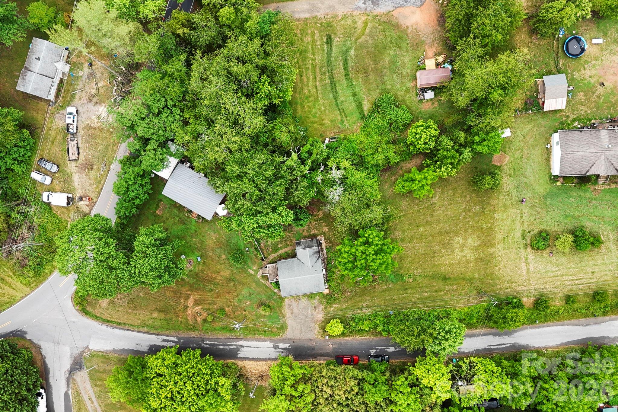 4 Mountain View Road Asheville, NC 28806 - Photo 31 of 35 an aerial view of a house with a yard basket ball court and outdoor seating