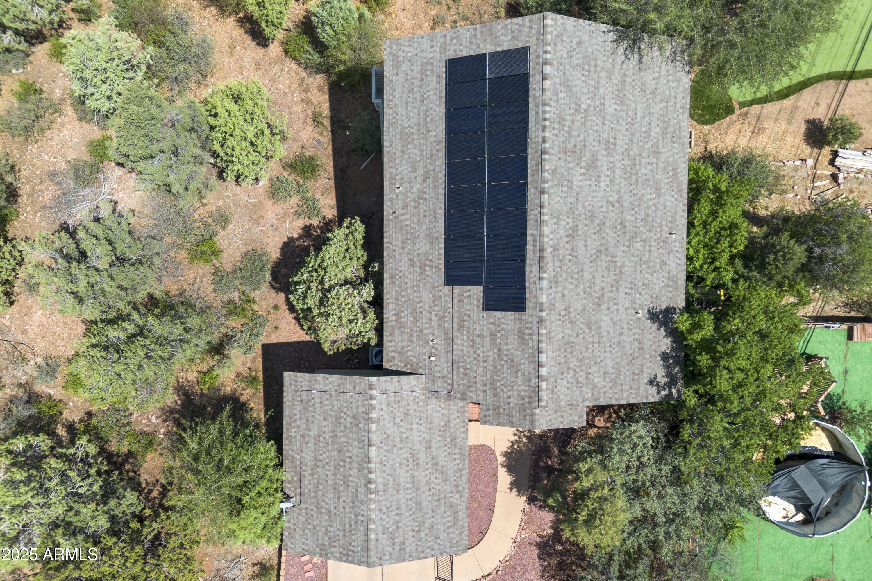 814 West Rim View Road Payson, AZ 85541 - Photo 37 of 42 an aerial view of a house with yard and garage