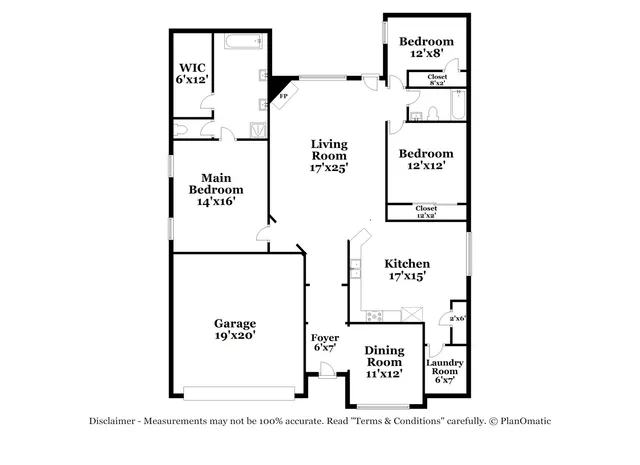 a view of an empty room with wooden floor fireplace and a window