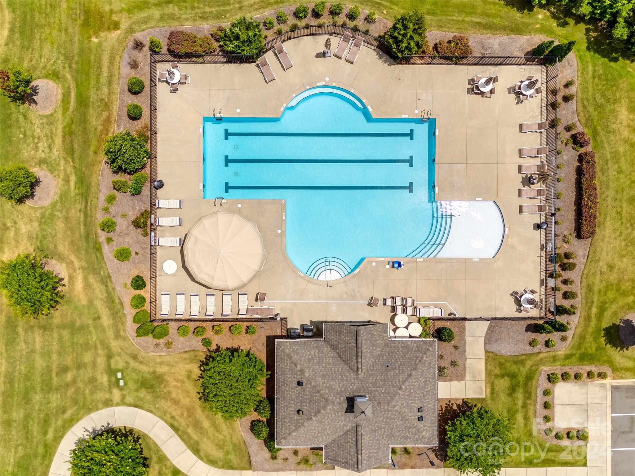 819 Bridge View Court Fort Mill, SC 29708 - Photo 37 of 40 an aerial view of a house with a swimming pool