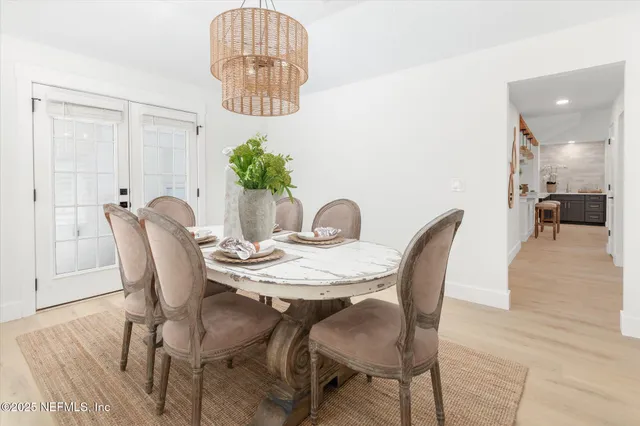 a bedroom with a bed and a fireplace