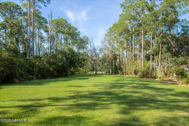 a view of an outdoor space with mountain view