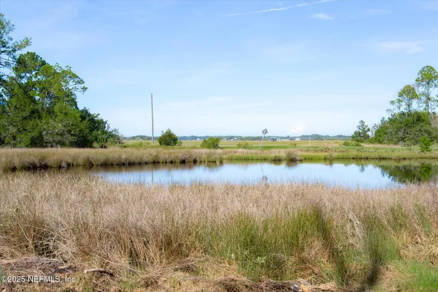 an aerial view of a houses with a lush green hillside