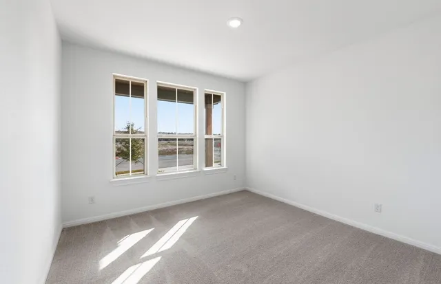 an empty room with a window