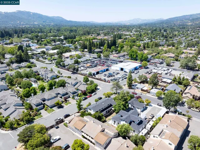 an aerial view of a city