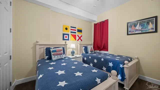 a bed room with a bed and a couch