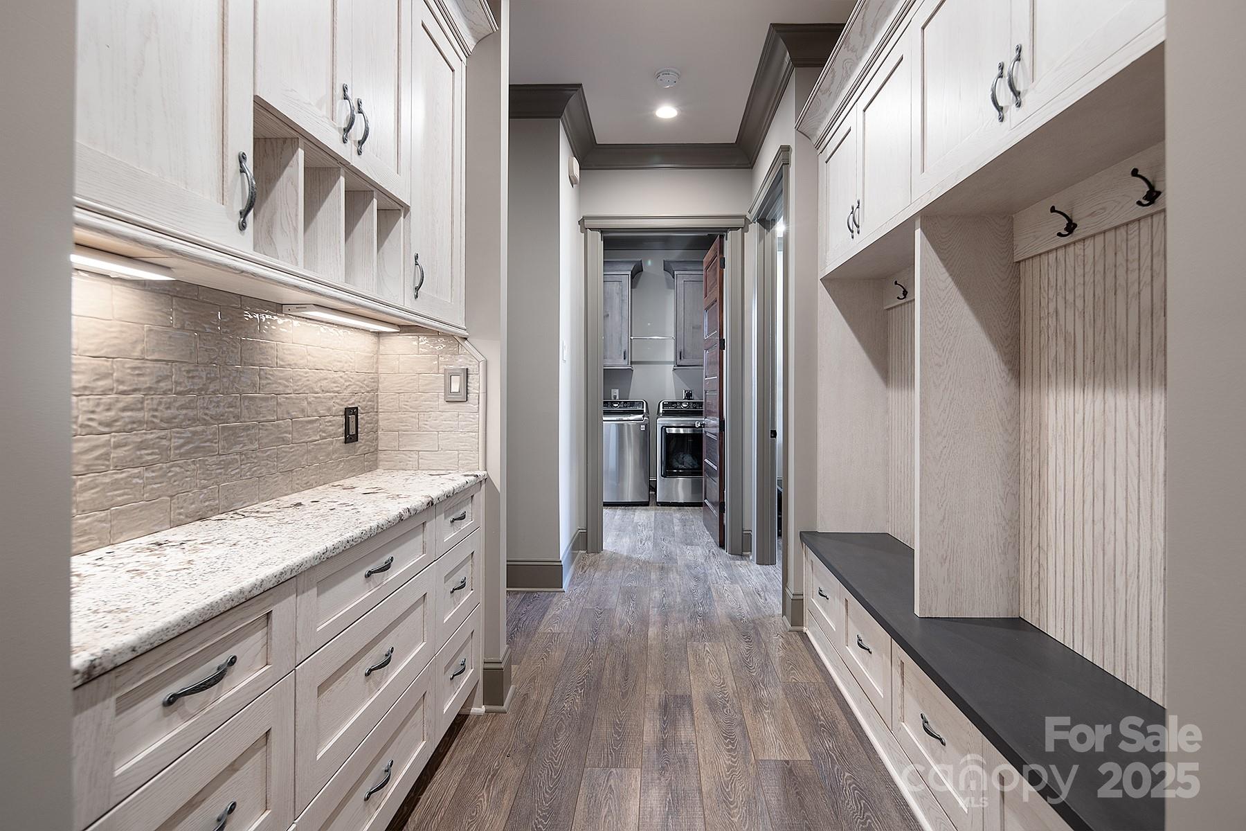 3200 Beaty Road Gastonia, NC 28056 - Photo 33 of 43 a kitchen with granite countertop a refrigerator a sink and wooden floor