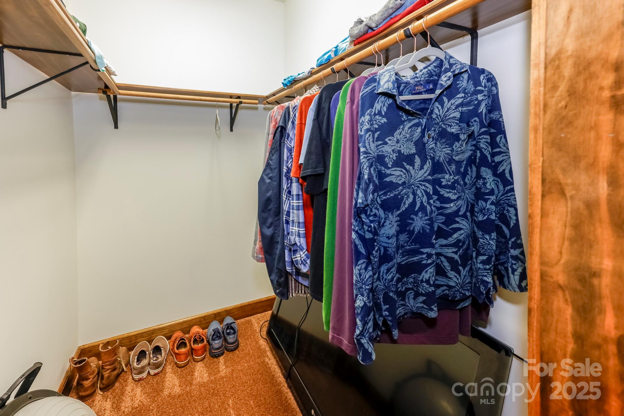200 Chapel Point Road Lake Lure, NC 28746 - Photo 16 of 48 a view of walk in closet with clothes and shoes