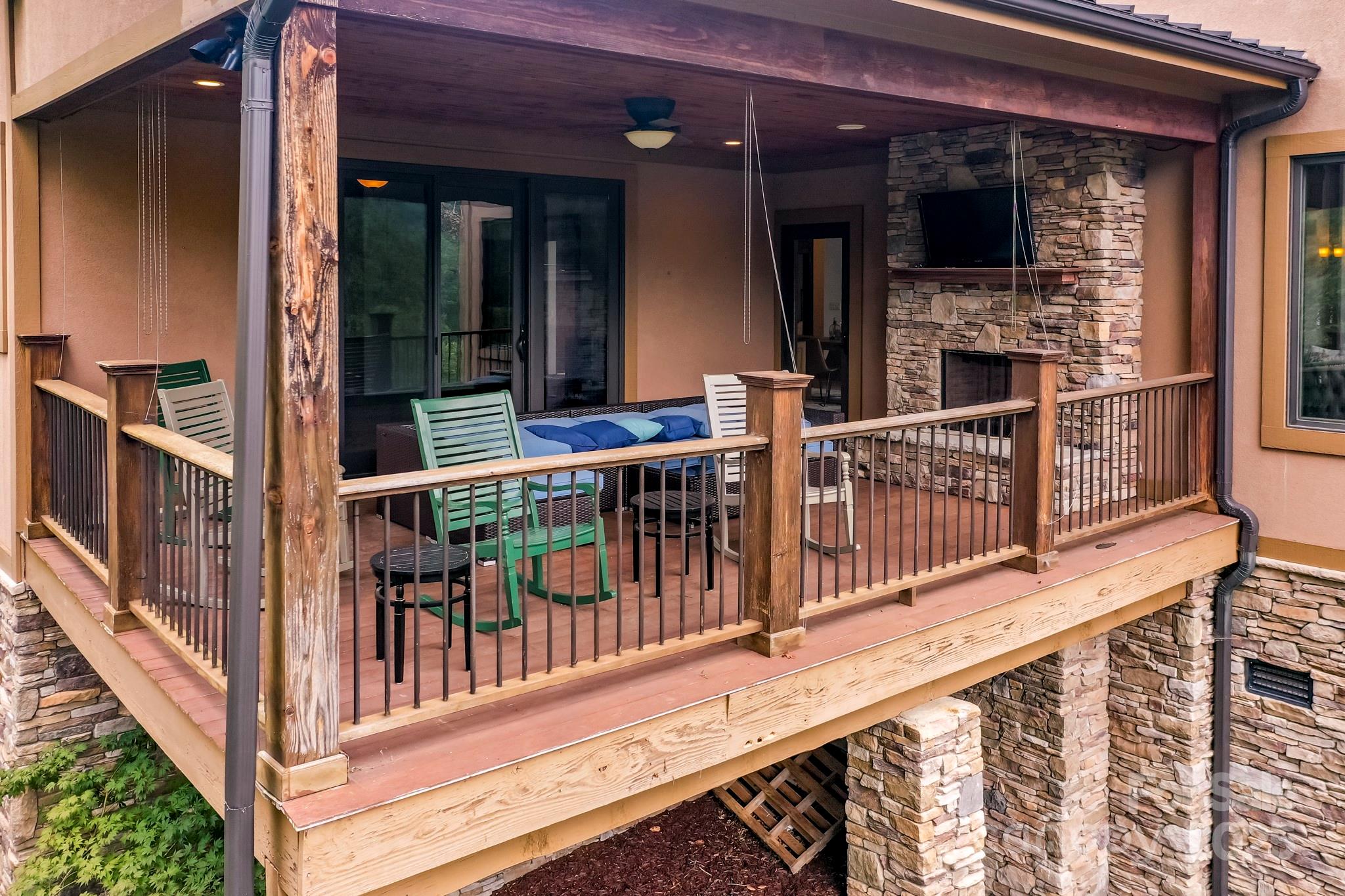 200 Chapel Point Road Lake Lure, NC 28746 - Photo 21 of 48 a view of balcony with furniture