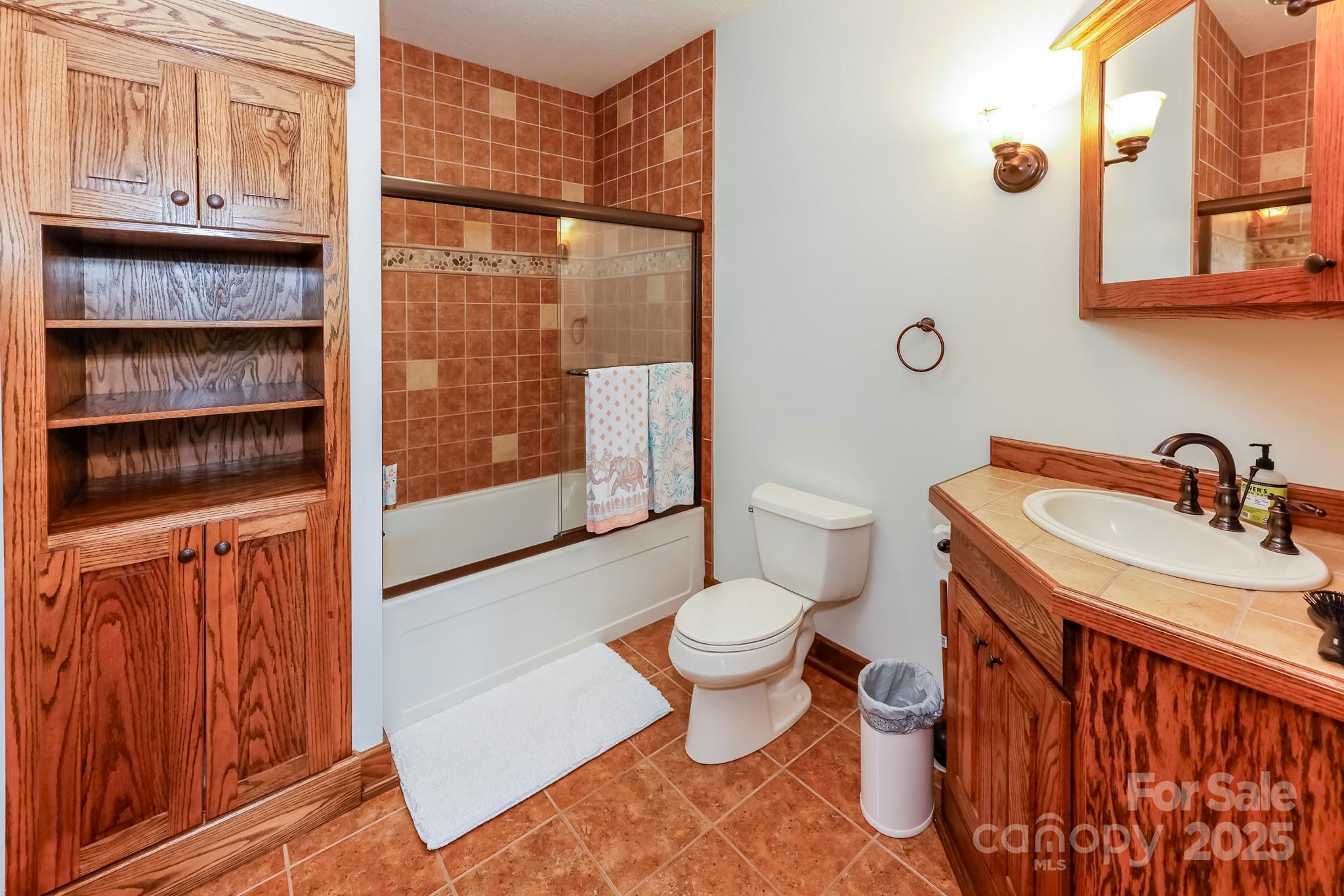 200 Chapel Point Road Lake Lure, NC 28746 - Photo 32 of 48 a bathroom with a sink toilet and shower