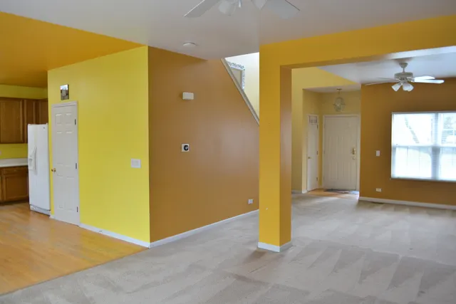 a view of livingroom with hallway
