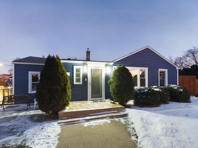 a front view of a house