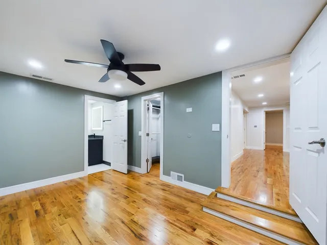 a view of a livingroom with a flat screen tv