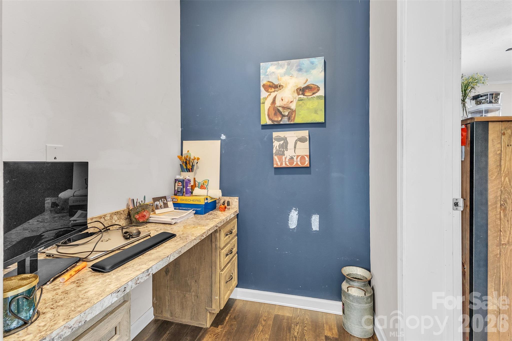 72 Crouch Road Taylorsville, NC 28681 - Photo 14 of 48 a kitchen that has a stove and a wooden floor