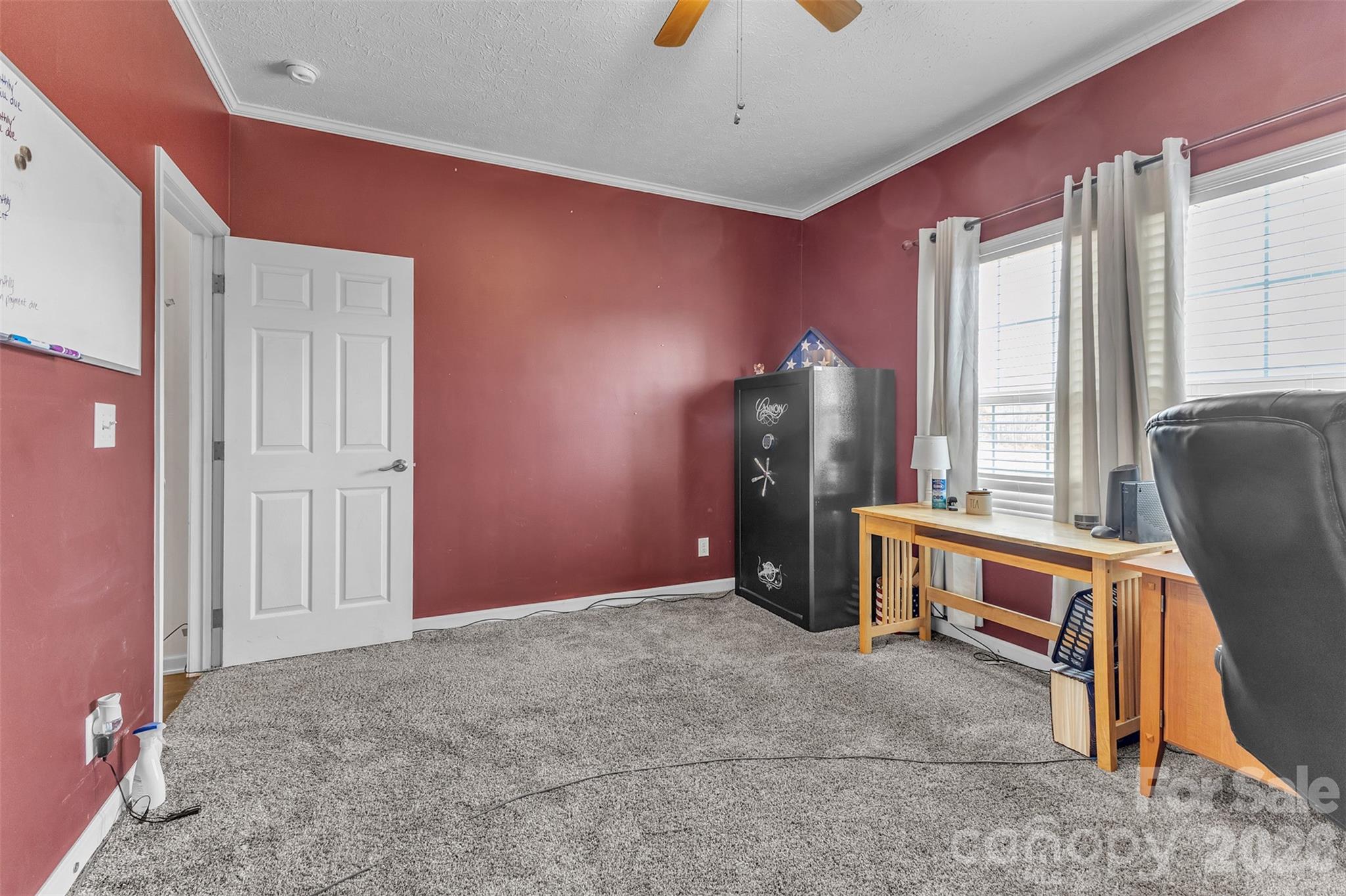 72 Crouch Road Taylorsville, NC 28681 - Photo 31 of 48 a view of workspace with wooden floor and windows