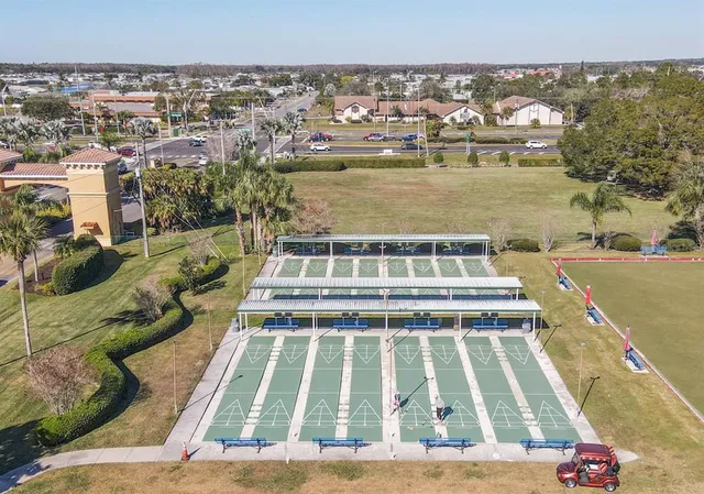 an aerial view of multiple house