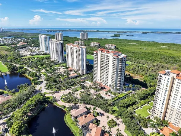 a view of a city with tall buildings