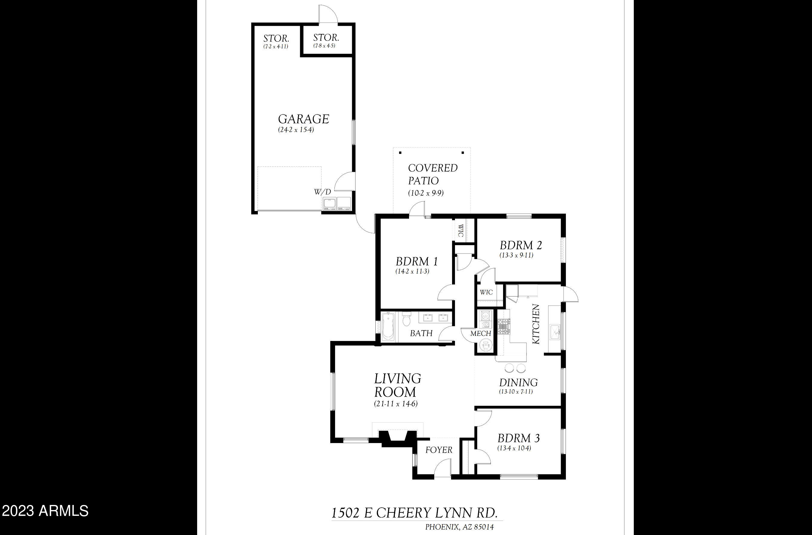 1502 East Cheery Lynn Road Phoenix, AZ 85014 - Photo 51 of 51 Floor Plan
