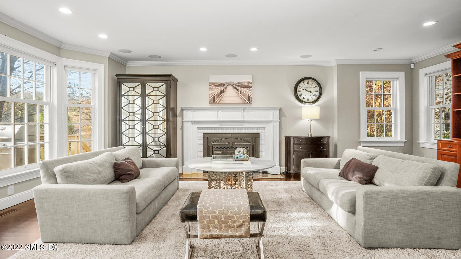 121 Clapboard Ridge Road Greenwich, CT 06830 - Photo 9 of 23 a living room with furniture and a fireplace