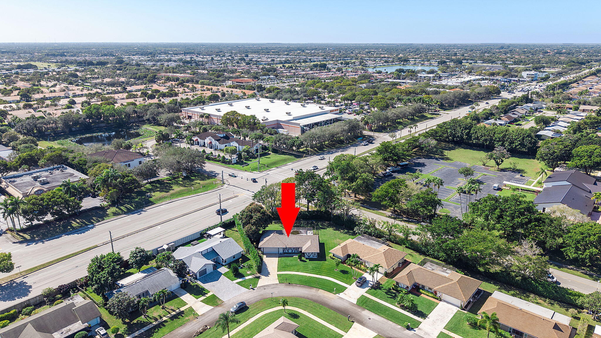 6206 Springdale Way Delray Beach, FL 33484 - Photo 12 of 38 an aerial view of residential houses with outdoor space
