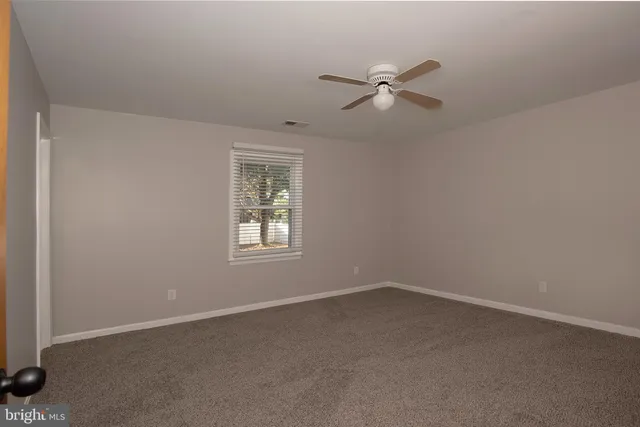 an empty room with closet