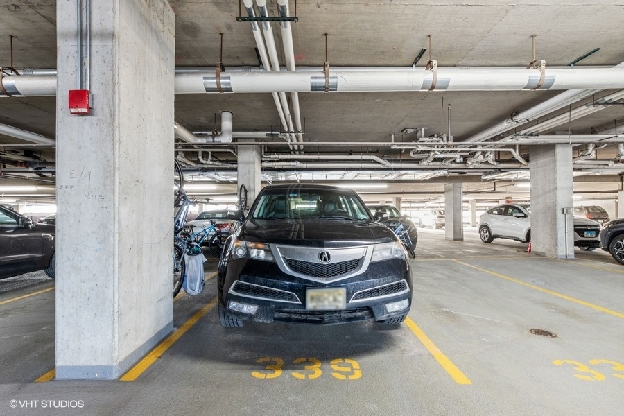 800 Elgin Road, Unit 1502 Evanston, IL 60201 - Photo 16 of 19 a car parked in a parking garage