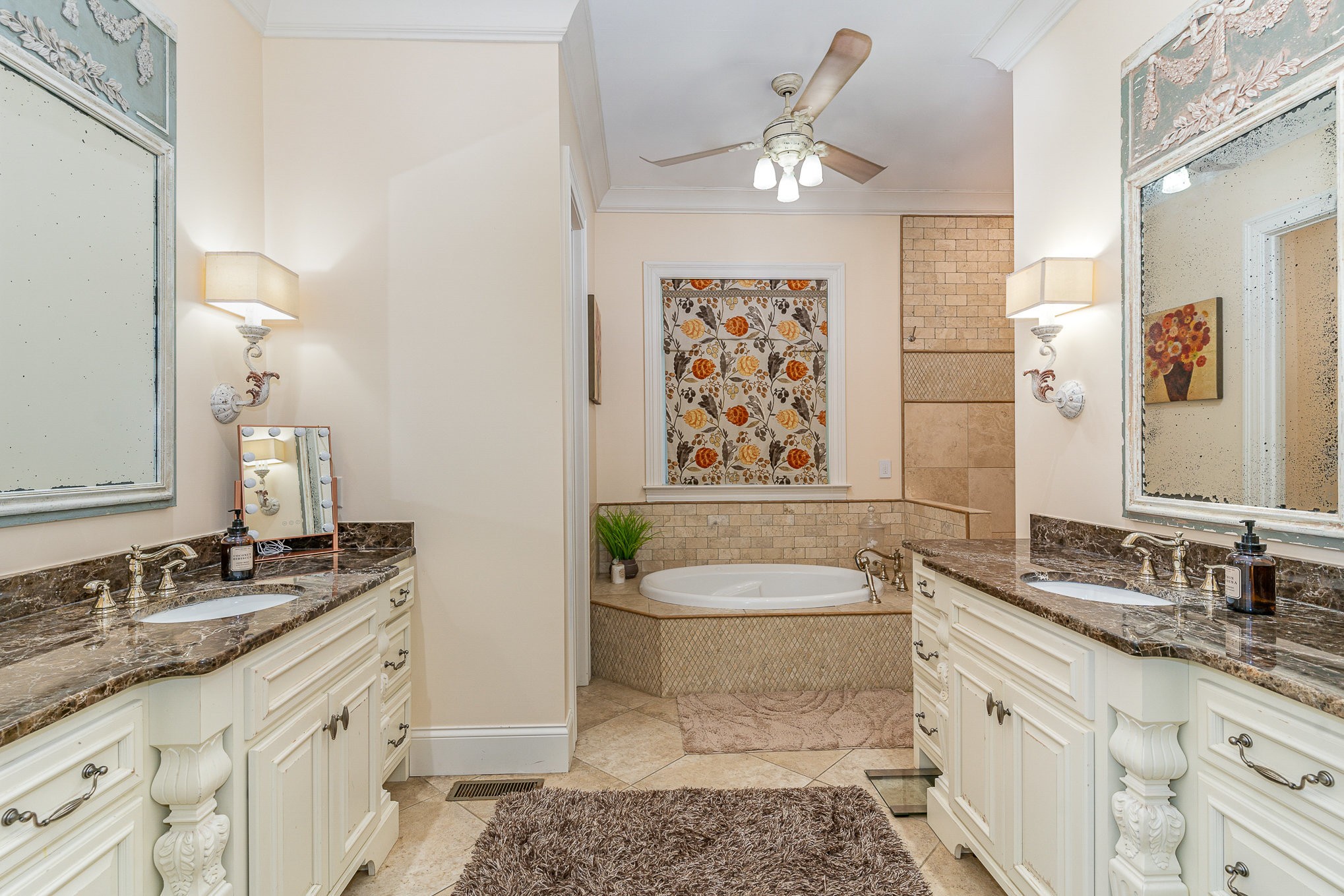 4289 Peytonsville-Trinity Road Franklin, TN 37064 - Photo 34 of 67 a bathroom with a granite countertop sink mirror vanity and toilet