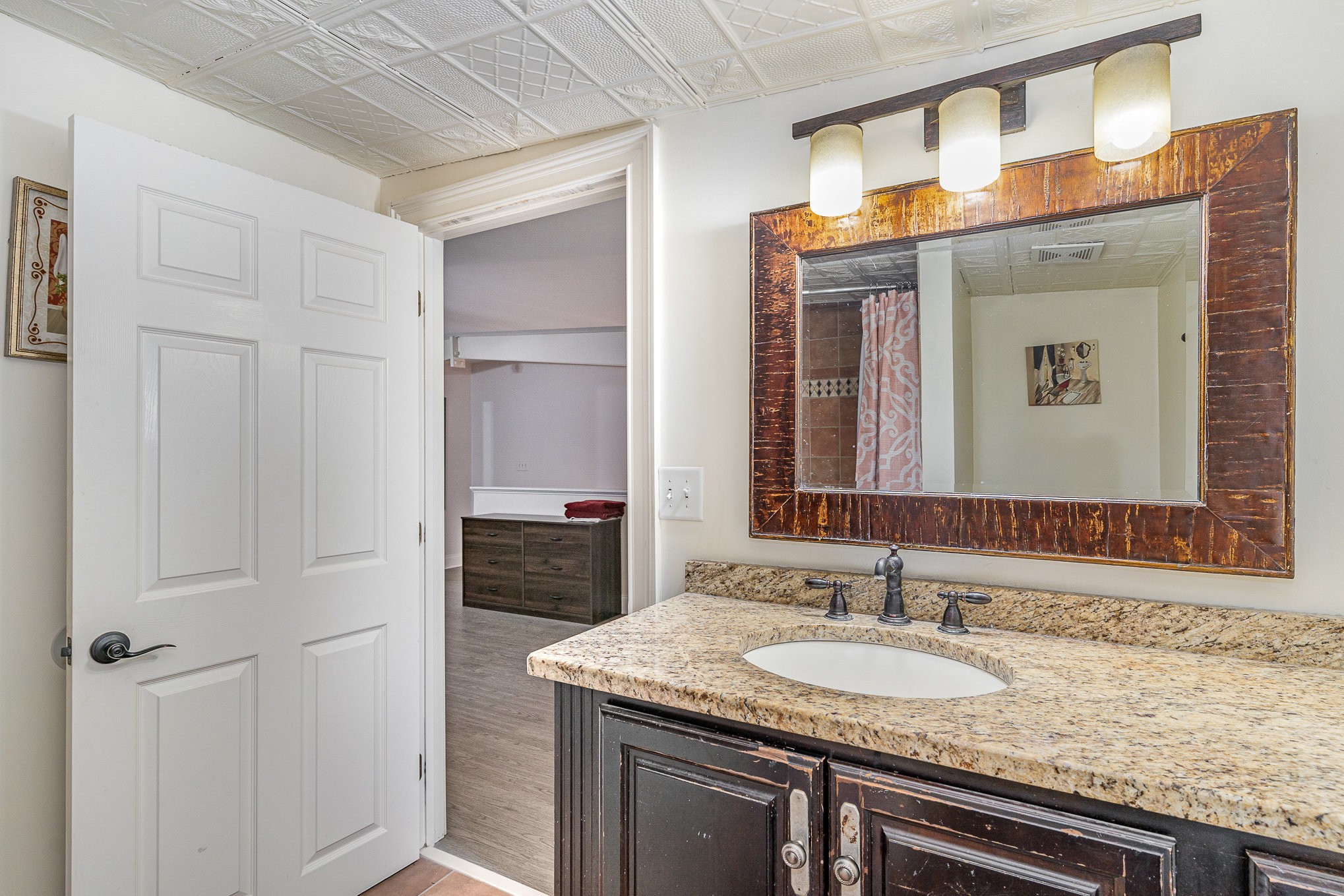 4289 Peytonsville-Trinity Road Franklin, TN 37064 - Photo 54 of 67 a bathroom with a granite countertop sink and a mirror