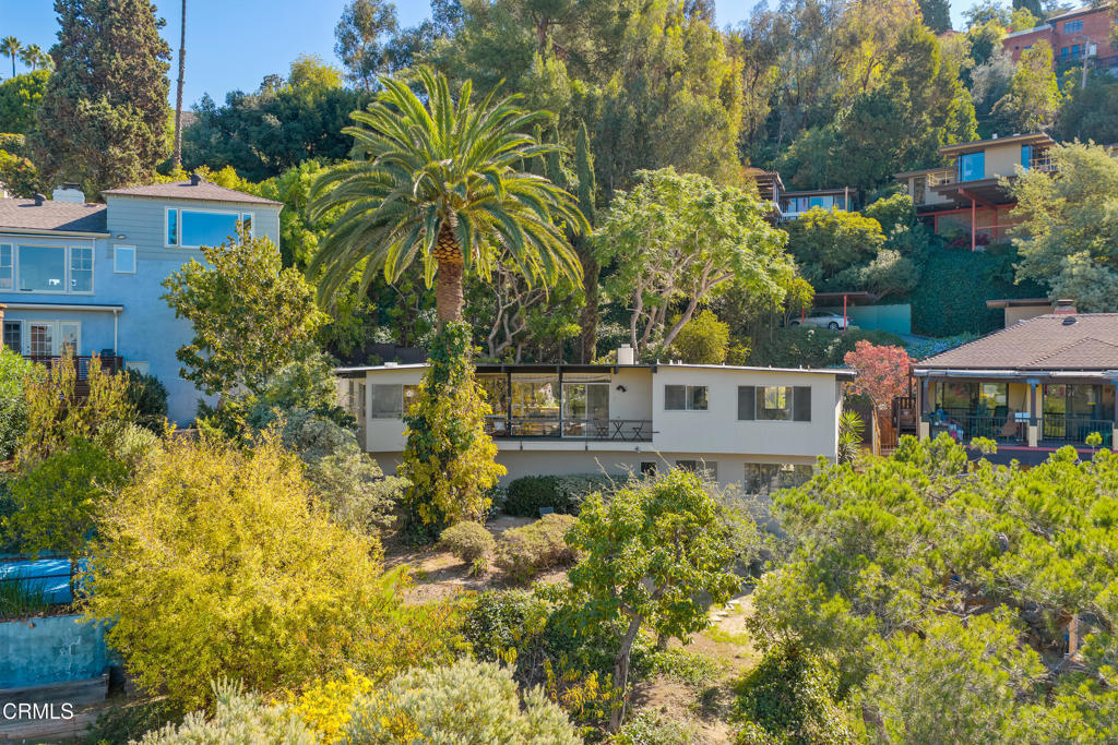 1959 Lucile Avenue Los Angeles, CA 90039 - Photo 47 of 49 front view of a house with a yard and potted plants