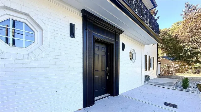 a view of front door of house