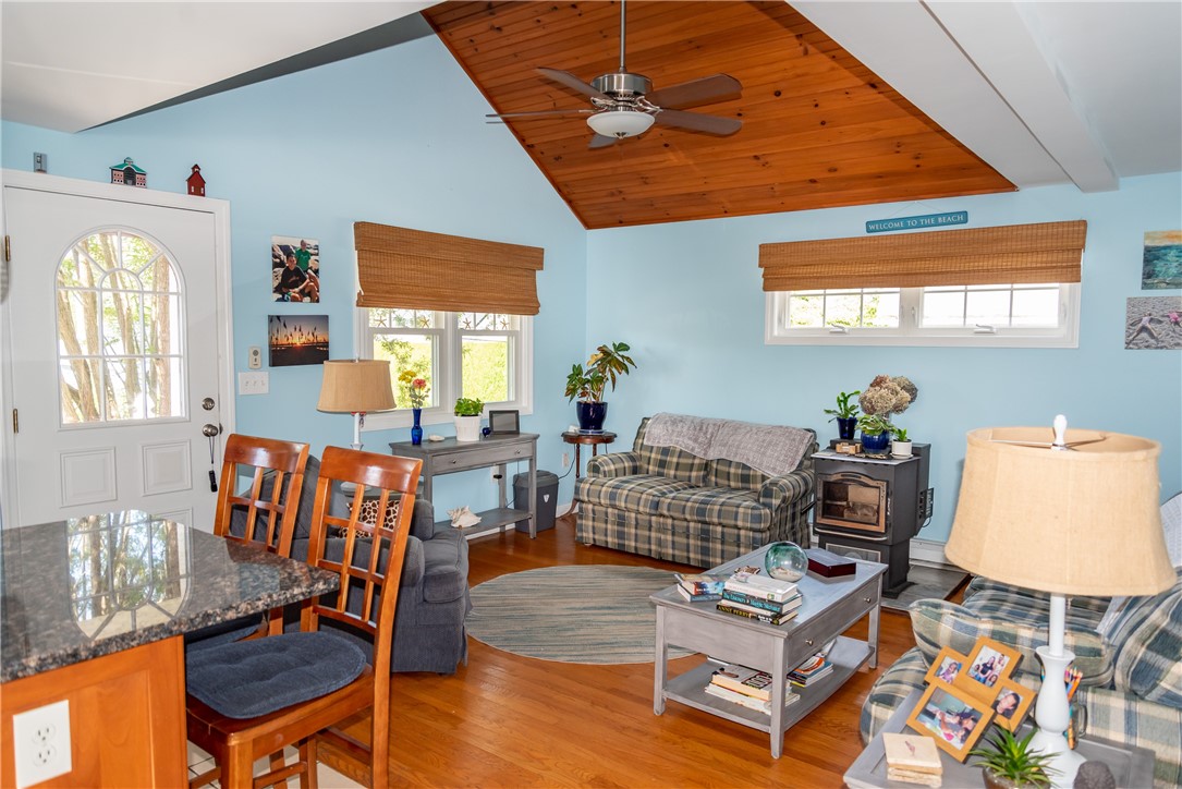 17 West Side Road South Kingstown, RI 02879 - Photo 20 of 49 Open concept with vaulted ceilings with views to the kitchen and dining room