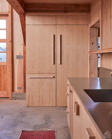 a bathroom with a sink and mirror