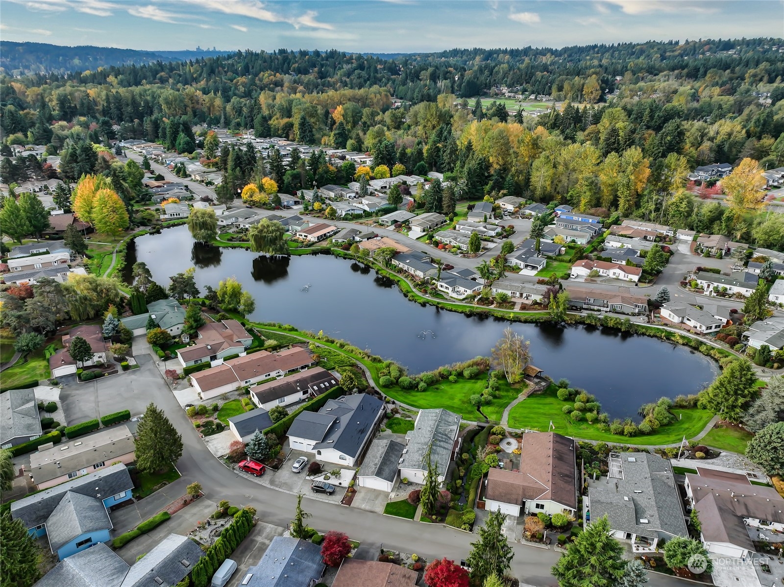 805 236th Place Southwest Bothell, WA 98021 - Photo 30 of 31 an aerial view of a houses with a swimming pool